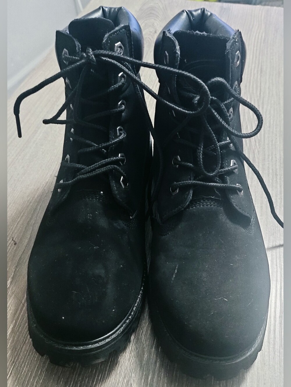 Womens LUGZ Convoy Hi Lace Up 6 inch black rugged boots size 8